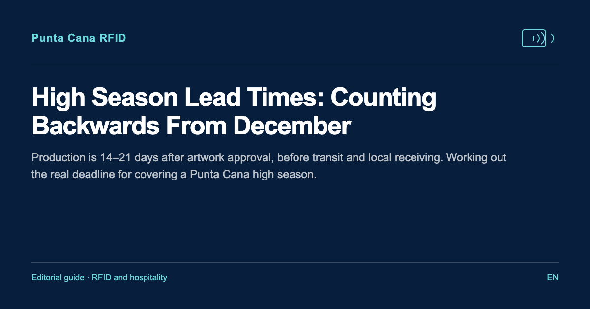 High Season Lead Times: Counting Backwards From December